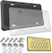 AOOTF Aootf License Plate Cover and Silicone Frame Combo Clear Bubble Novelty Plate Protector Fit Car Tag Unbreakable Black License Plate Frame Cover to Protect Plates Screws Caps