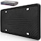 Intermerge License Plate Frame Holder Universal American Auto Silicone License Plate Cover RustProofRattleProofWeatherProof with 3 Drainage Holes Car Black License Plate Frame Black
