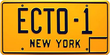 OPO 10 ECTO 1 Replica of The License Plate Compatible with Cadillac from The Ghostbusters Movie 56