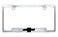 Chevrolet Chevy Metal License Plate Frame Tag Holder with 3D Bowtie Emblem Chrome Plated