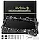 QUANQIUFEI 2 Pack Bling License Plate Frames for Women Sparkly Rhinestone Diamond Car Accessories with Glitter Crystal Caps Black