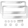 Shutuan License Plate Frame for Women 2 Pack Car License Plate Holder Metal Number Plate Frame Car Tag Frame SilverWide Border