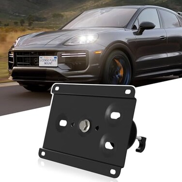 Biinfly No Drill Front License Frame Compatible with Porsche Cayenne Turbo 20192023 AntiTheft License Plate Grille Mount Holder Car Tag Covers RustProof RattleProof Car Accessories