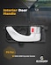 Gledewen Passenger Door Handle Compatible with 20052008 Hyundai Sonata Chrome Front Right Interior Door Handle Replace 826203K020XZ HY1353134 Inner Handle Door Part Assembly