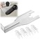 Gulfmew 1 Pcs 76951 Window Handle Removal Tool 20 Pcs 76980 Car Window Handle Crank Retainer Clip Car Inside Door Panel Removal Metal Tool Kit Universal Fit for Most Vehicles