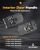 Gledewen Inside Door Handle Pair Compatible with 20042009 Kia Spectra 20052009 Kia Spectra5 Chrome Interior Front Rear Left Driver Right Passenger Replace 826102F020 826202F020826102F000