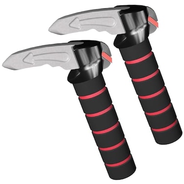 TONINT 3 in 1 Car Door Assist Handle for Elderly Handicapped with Window Breaker Seatbelt Cutter Red2 Packs