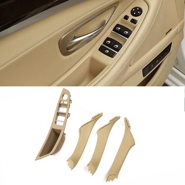 Jaronx 7PCS Door Handle Kit for BMW 5 Series F10F11Driver Side Window Switch Armrest Passenger Door Pull HandleWindow Switch Covers for BMW 520 523 525 528 530 535 20102016 Beige
