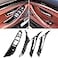 Jaronx Compatible with BMW 5 Door Handle 7PCS Kit F10F11 Carbon Fiber Pattern Driver Window Switch Panel Passenger Door Pull HandlesWindow Switch Covers for 520 523 525 528 530 53520102016