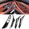 Jaronx Compatible with BMW 5 Door Handle 7PCS Kit F10F11 Carbon Fiber Pattern Driver Window Switch Panel Passenger Door Pull HandlesWindow Switch Covers for 520 523 525 528 530 53520102016