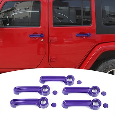 SQQP Door Handle Cover Tailgate Handle Cover Inserts for 20072018 Jeep Wrangler JKU 4 Door 20082012 Jeep Liberty 20072011 Dodge NitroPurple
