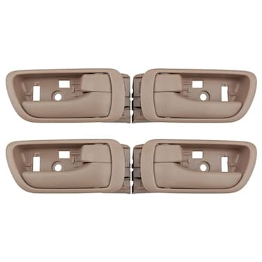 Gledewen Interior Door Handles Set 4PCS Front Rear Inside Left Driver Right Passenger Side Beige Handle With Door Lock Button Compatible with Toyota Camry 20022006 Replaces 6920633030E 6920533030E
