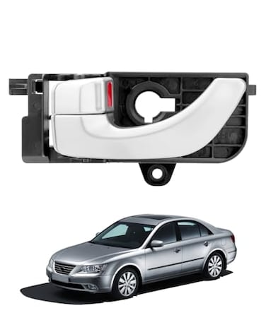 Gledewen Driver Door Handle Compatible with 20052008 Hyundai Sonata Chrome Front Left Interior Door Handle Replace 826103K020XZ HY1352134 Inside Handle Door Part Assembly