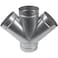 Repa Market 6 Inch WShape Ducting Splitter 45 Degree Galvanized Steel 4Way Dust Collection Fitting Branches for Exhaust Fan Ducting Adapter Duct Hose Connector