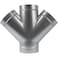 Repa Market 6 Inch WShape Ducting Splitter 45 Degree Galvanized Steel 4Way Dust Collection Fitting Branches for Exhaust Fan Ducting Adapter Duct Hose Connector