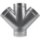 Repa Market 6 Inch WShape Ducting Splitter 45 Degree Galvanized Steel 4Way Dust Collection Fitting Branches for Exhaust Fan Ducting Adapter Duct Hose Connector
