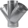 Repa Market 6 Inch WShape Ducting Splitter 45 Degree Galvanized Steel 4Way Dust Collection Fitting Branches for Exhaust Fan Ducting Adapter Duct Hose Connector