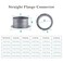 JSIXASO 8 Inch Duct Connector Flange Metal Straight Flange Connector for Ducting Tumble Dryer Bathroom Kitchen Extractor Fan and Inline Fan