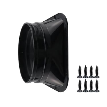 Antrader 6 Inch Duct Connector Flange ABS Plastic Straight Pipe Flange Square to Round Interface Air Duct for VentilationCooling Heating and Air Conditioning Systems1Pcs