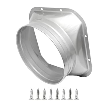 bociloy 6 Inch Duct Connector Flange Metal Straight Pipe Flange Square to Round Interface for Ventilation Cooling Heating Air Conditioning Systems with Screws