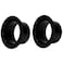 Allvent Duct Connector Flange 3 Black Plastic Straight Dryer Vent Wall Plate Wall Trim Pipe Collar for HVAC Ducting 2PCS75mm
