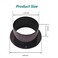 Allvent Duct Connector Flange 3 Black Plastic Straight Dryer Vent Wall Plate Wall Trim Pipe Collar for HVAC Ducting 2PCS75mm