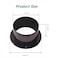 Allvent Duct Connector Flange 3 Black Plastic Straight Dryer Vent Wall Plate Wall Trim Pipe Collar for HVAC Ducting 2PCS75mm