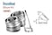 DuraVent 30Degree Stainless Steel Swiveling Elbow Kit for Wood Stove Venting 6 Inch DuraPlus Home Ducting Accessories for Chimney Exhaust Pipe System