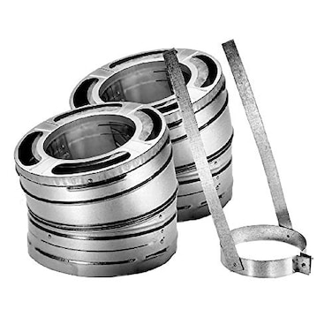 DuraVent 30Degree Stainless Steel Swiveling Elbow Kit for Wood Stove Venting 6 Inch DuraPlus Home Ducting Accessories for Chimney Exhaust Pipe System