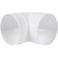ECOPRO VENT 4Inch White Plastic 90Degree Elbow Duct Fitting for Round HVAC Pipes Pushfit Airflow Connector Ideal for Efficient Ventilation Systems in Residential Commercial Applications