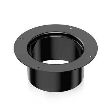 Hon&amp;Guan HonGuan 3 Inch Duct Connector Flange 3 Inch Duct Collar Dryer Vent Connector For Heating Cooling Ventilation Vent System Black