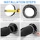 Hon&Guan HonGuan 5 Inch Duct Connector Plastic 5 Inch Dust Collection Fittings Duct Flange For Heating Cooling Ventilation System Black