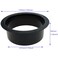 LBTODH 6 Inch Duct Vent Connector Flange Round Hose Flange Black Dryer Vent Connection Fittings for Heating Cooling Ventilation Systems 1PCS