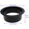 LBTODH 6 Inch Duct Vent Connector Flange Round Hose Flange Black Dryer Vent Connection Fittings for Heating Cooling Ventilation Systems 1PCS