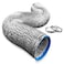 MIDCVFRUN Midcvfrun Dryer Vent Hose 4 inch 16 feet Flexible Insulated Air Ducting Vent Hose for Tight Space Aluminum Foil Dryer Exhaust Hose with 2 Clamps for HVAC System
