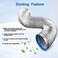 MIDCVFRUN Midcvfrun Dryer Vent Hose 4 inch 16 feet Flexible Insulated Air Ducting Vent Hose for Tight Space Aluminum Foil Dryer Exhaust Hose with 2 Clamps for HVAC System