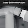 Repa Market 5 Inch to 4 Inch Plastic Duct Reducer Male Fit Round Duct Connector for LowTemperature Ventilation Lightweight PVC Adapter for Fans Extractors and General Airflow Systems