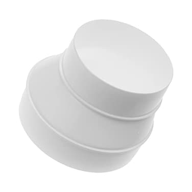 Repa Market 5 Inch to 4 Inch Plastic Duct Reducer Male Fit Round Duct Connector for LowTemperature Ventilation Lightweight PVC Adapter for Fans Extractors and General Airflow Systems