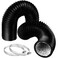YIJUHOU Dryer Vent Hose Flexible 3 Inch 17FT Flexible Aluminum PVC Insulated Air Ducting for Ventilation Heating Exhaust HVAC