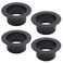 ZUDKSUY 4PCS Duct Fitting Flange 4inch Duct Connector Plastic Duct Ventilation System Air Conditioning Exhaust Hose Flange Wall Mount for Heating Cooling Ventilation and HVAC Systems