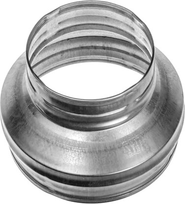 Repa Market 6 to 5 Inch Duct ReducerIncreaser Galvanized Steel Vent Pipe Adapter HVAC Dryer Vent Systems Round Metal Coupling Connector for Exhaust Fans Bathroom Ventilation Kitchen Hoods
