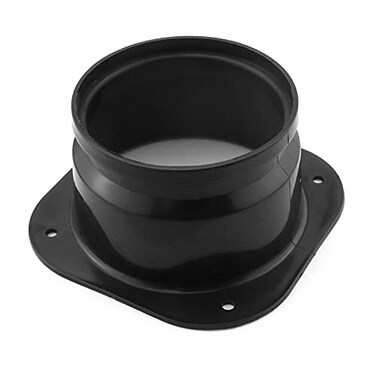 DGHAOP Dryer Vent Wall Plate 4Inch100mm ABS Plastic Air Duct Connector Flange Panel Duct Connector Flange Inlet Fitting for Ventilation Straight Pipe Wall and Ceiling Square to Round