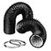 Allvent Dryer Vent Hose 3 Inch Air Duct 984 Feet Flexible Adjustable PVC HeavyDuty FourLayer Air Duct Hose with 2 Screw Clamps for HVAC Ventilation Black