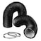Allvent Dryer Vent Hose 3 Inch Air Duct 984 Feet Flexible Adjustable PVC HeavyDuty FourLayer Air Duct Hose with 2 Screw Clamps for HVAC Ventilation Black