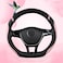 Cxtiy DShaped Flat Bottom Steering Wheel Cover for Women Girl Stylish Car Accessory NonSlip Car Interior Accessories Pink