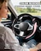 Cxtiy DShaped Flat Bottom Steering Wheel Cover for Women Girl Stylish Car Accessory NonSlip Car Interior Accessories Pink