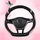 Cxtiy DShaped Flat Bottom Steering Wheel Cover for Women Girl Stylish Car Accessory NonSlip Car Interior Accessories Pink