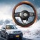 WARMITORY Heated Steering Wheel Cover Luxury Steering Wheel Heater 12V Quick Hand Warmer 14515 inches Outer Diameter for StandardSize Car Steering Wheels Black Leatheret PU