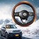WARMITORY Heated Steering Wheel Cover Luxury Steering Wheel Heater 12V Quick Hand Warmer 14515 inches Outer Diameter for StandardSize Car Steering Wheels Black Leatheret PU