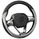 HOTOR Car Steering Wheel Cover Universal Car Accessory for Diverse Cars Durable Leather Cover with AntiSlip Lining for Steering Wheel with a Diameter of 14515 Carbon Gray